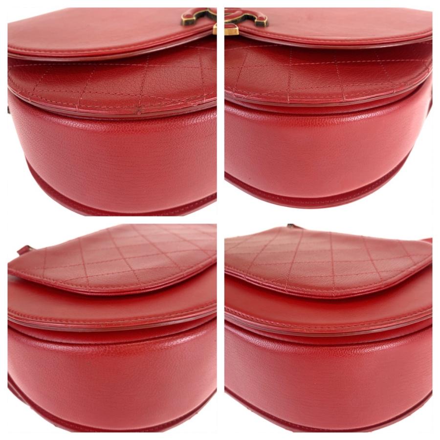 CHANEL（シャネル） 美品 ココカーブ マトラッセ ココマーク レッド
