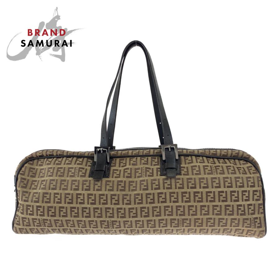 FENDI（フェンディ） ズッキーノ ブラウン 茶 キャンバス トートバッグ 