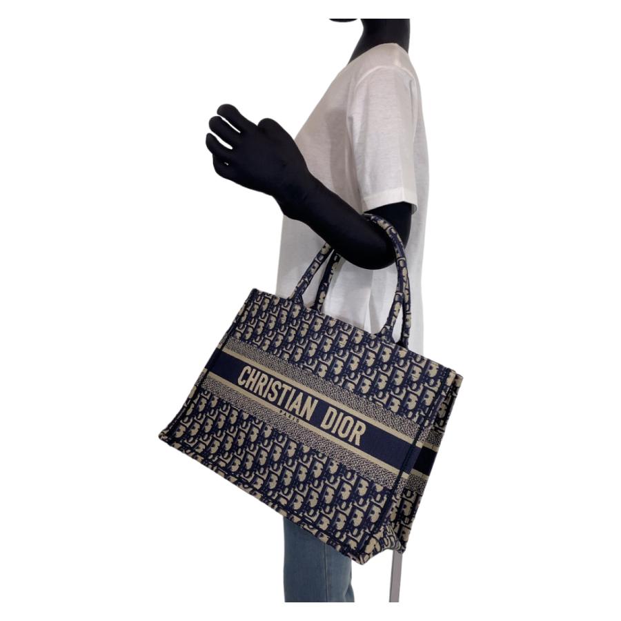 Dior ディオール トロッター ブックトート スモール ネイビー 紺 白