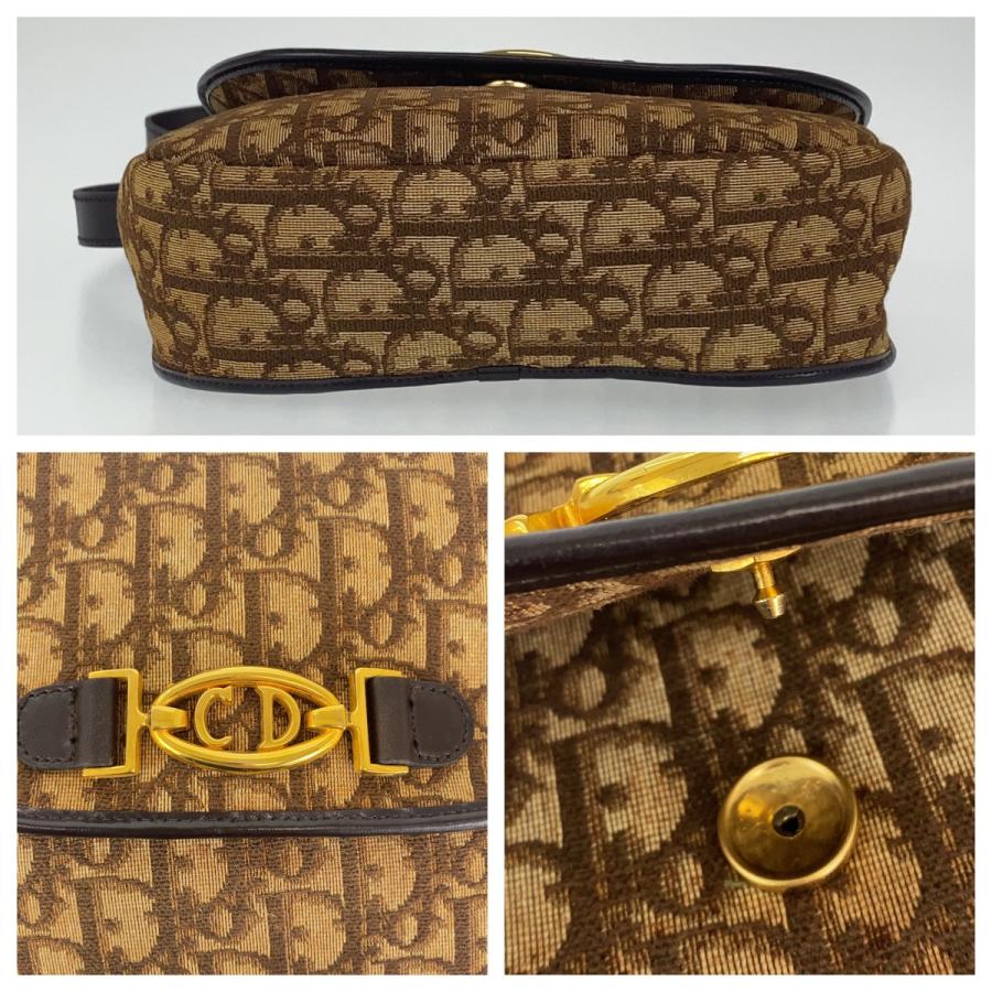 Dior ディオール ヴィンテージ トロッター ブラウン ゴールド金具 