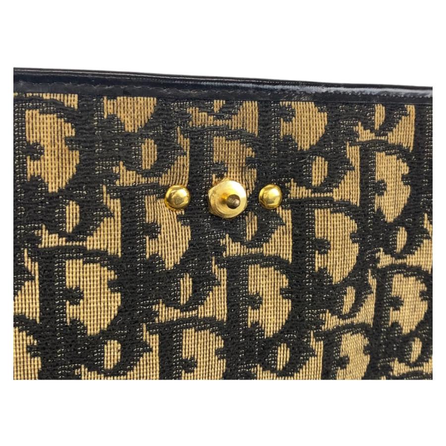 【美品】Dior ハンドバッグ トロッター 2way ゴールド金具 ネイビー Christian Dior クリスチャンディオール トロッター ネイビー