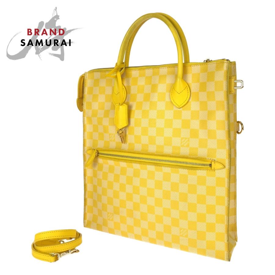 LOUIS VUITTON ルイヴィトン ダミエ モビール ミモザ イエロー PVC 