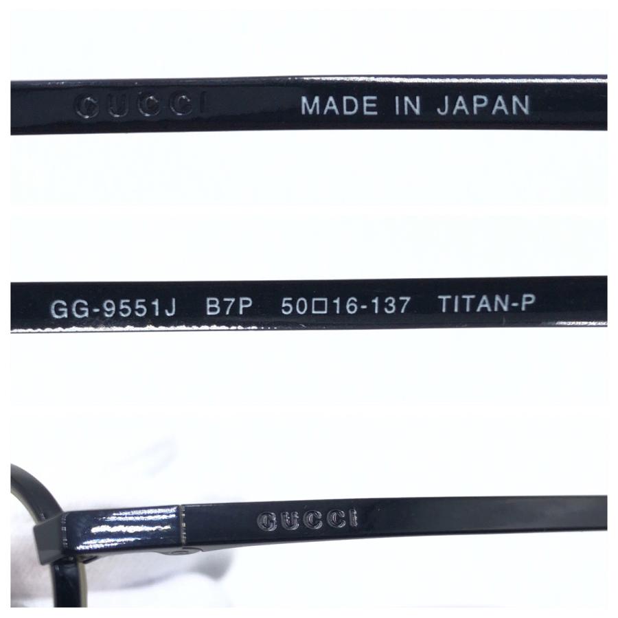 GUCCI グッチ ブラック 黒 チタン GG-9551J B7P 50??16-137 メガネ 度あり レディース 404102｜loopinc2019ys｜08