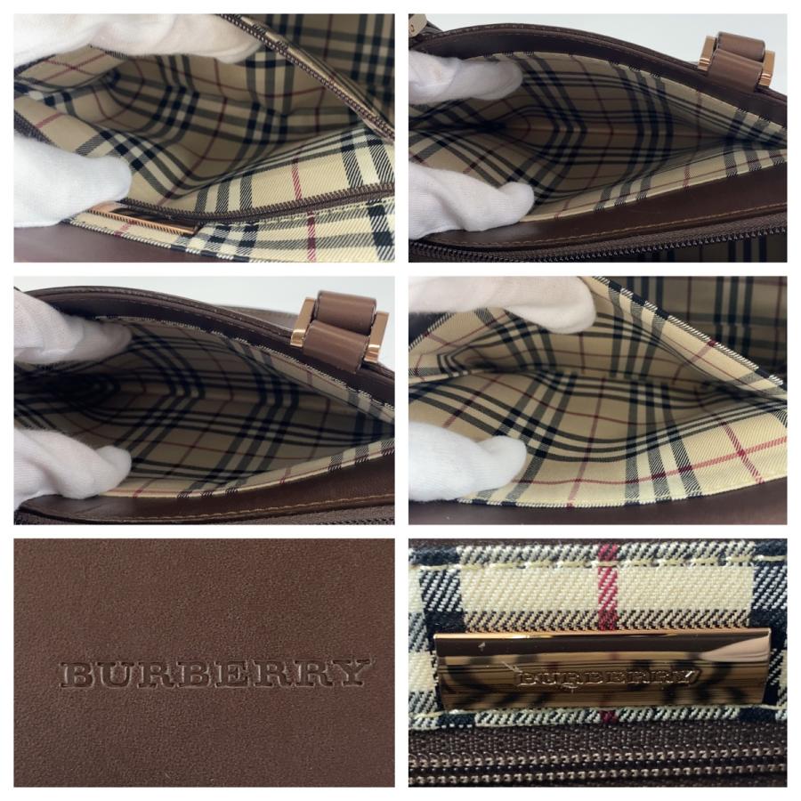BURBERRY（バーバリー） 美品 中チェック柄 ブラウン ゴールド金具