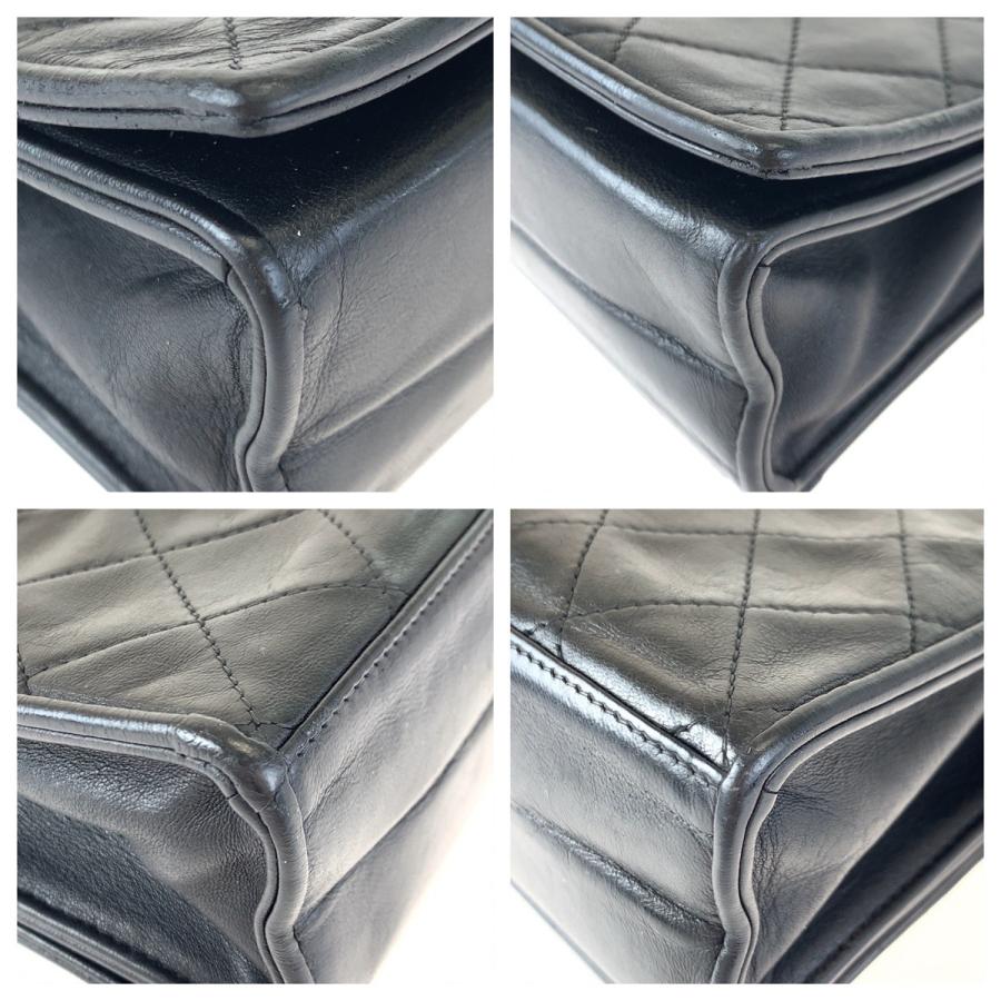 美品 シャネル ヴィンテージ マトラッセ ココマーク ブラック ラムスキン 斜め掛け チェーンショルダーバッグ ポシェット 404202 | CHANEL | 03