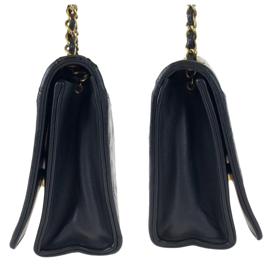 美品 シャネル ヴィンテージ マトラッセ ココマーク ブラック ラムスキン 斜め掛け チェーンショルダーバッグ ポシェット 404202 | CHANEL | 07