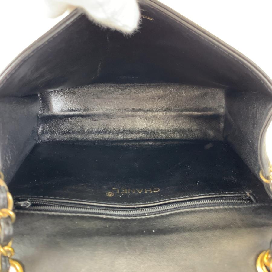 美品 シャネル ヴィンテージ マトラッセ ココマーク ブラック ラムスキン 斜め掛け チェーンショルダーバッグ ポシェット 404202 | CHANEL | 08