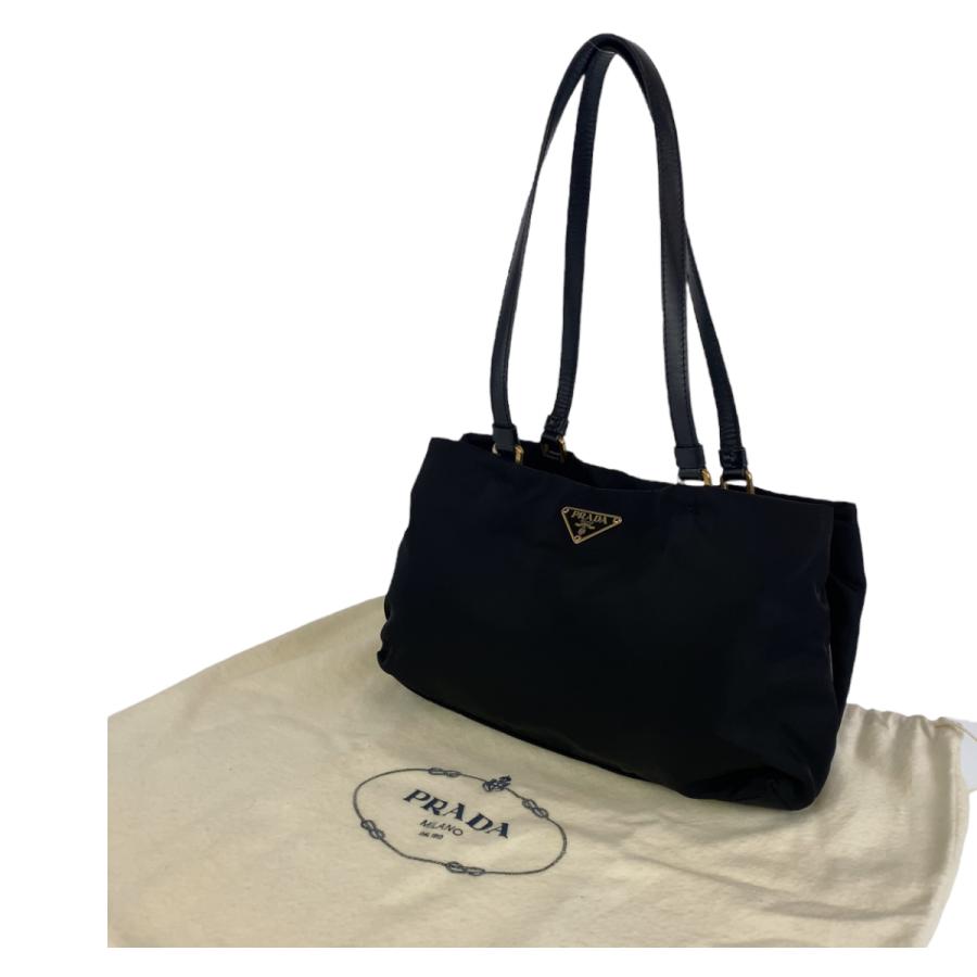 PRADA（プラダ） 三角ロゴプレート ブラック 黒 ゴールド金具 ナイロン
