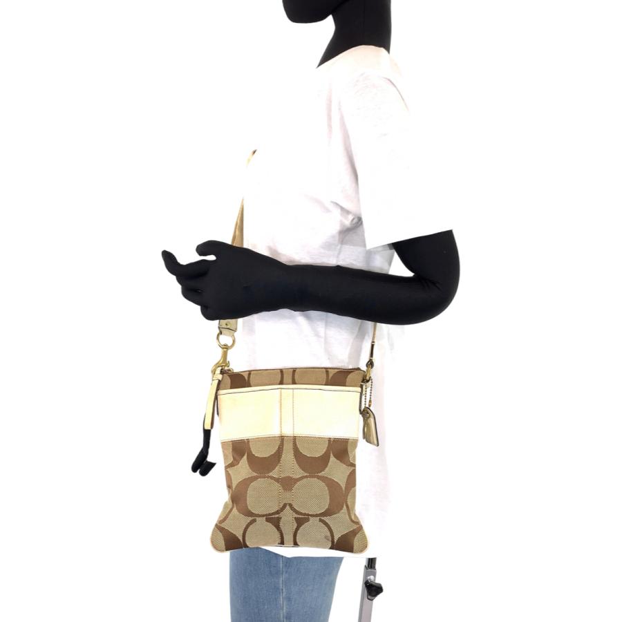 COACH シグネチャー ショルダーバッグ 美品 COACH（コーチ） シグネチャー ストライプ ソリッド スイングパック