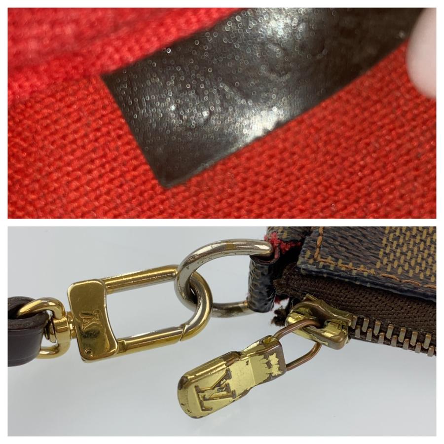 LOUIS VUITTON ルイヴィトン ダミエ ポシェットアクセソワール ブラウン 茶 PVC N51985 ポーチ アクセサリーポーチ レディース 404255 | LOUIS VUITTON | 04