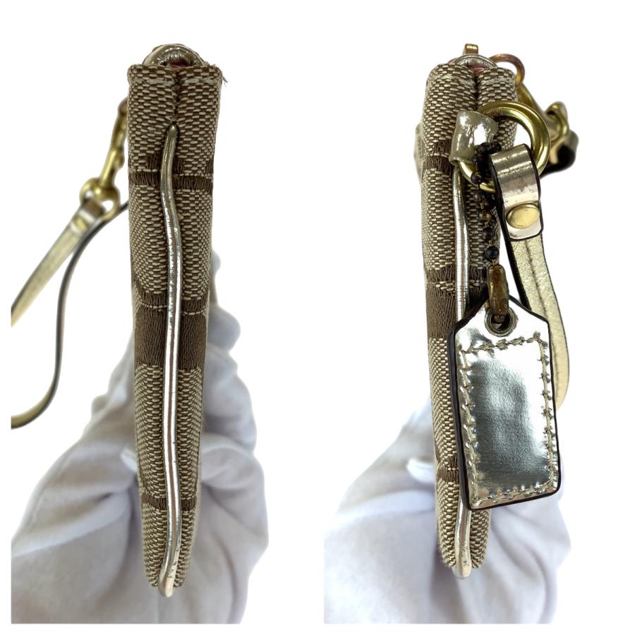 COACH コーチ シグネチャー ブラウン 茶 ゴールド キャンバス ポーチ 小物入れ レディース 404282 | COACH | 05