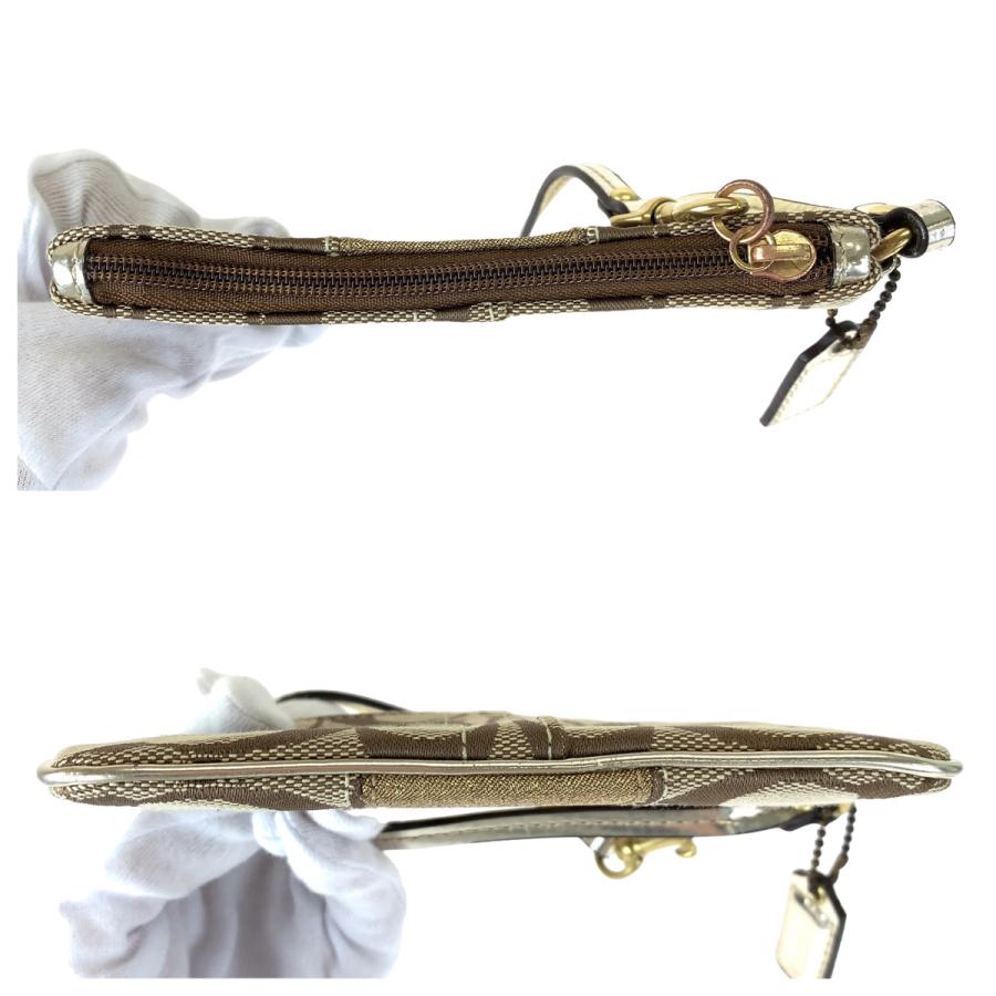 COACH コーチ シグネチャー ブラウン 茶 ゴールド キャンバス ポーチ 小物入れ レディース 404282 | COACH | 06