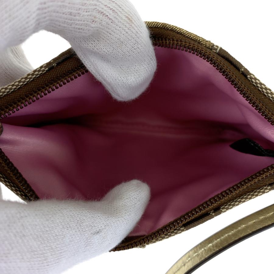 COACH コーチ シグネチャー ブラウン 茶 ゴールド キャンバス ポーチ 小物入れ レディース 404282 | COACH | 08