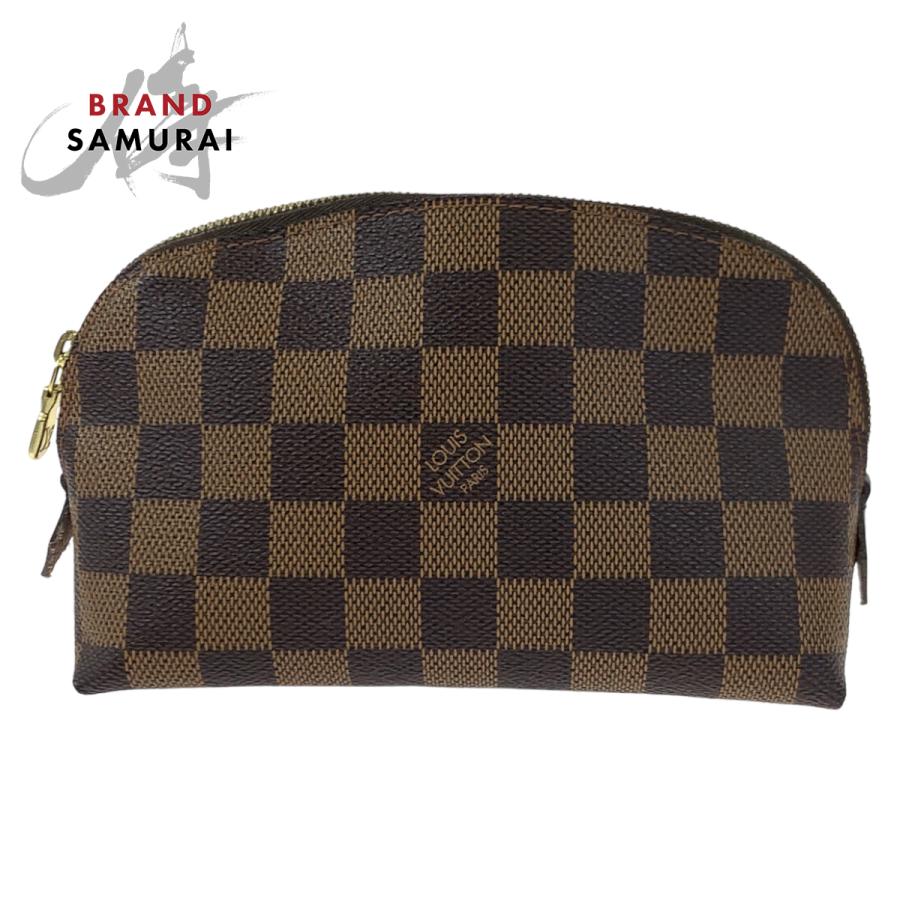 LOUIS VUITTON ルイヴィトン ダミエ ポシェット コスメティック ブラウン PVC メイクポーチ 化粧ポーチ レディース 404302 | LOUIS VUITTON