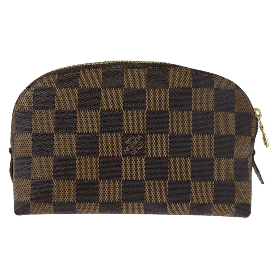 LOUIS VUITTON ルイヴィトン ダミエ ポシェット コスメティック ブラウン PVC メイクポーチ 化粧ポーチ レディース 404302 | LOUIS VUITTON | 01