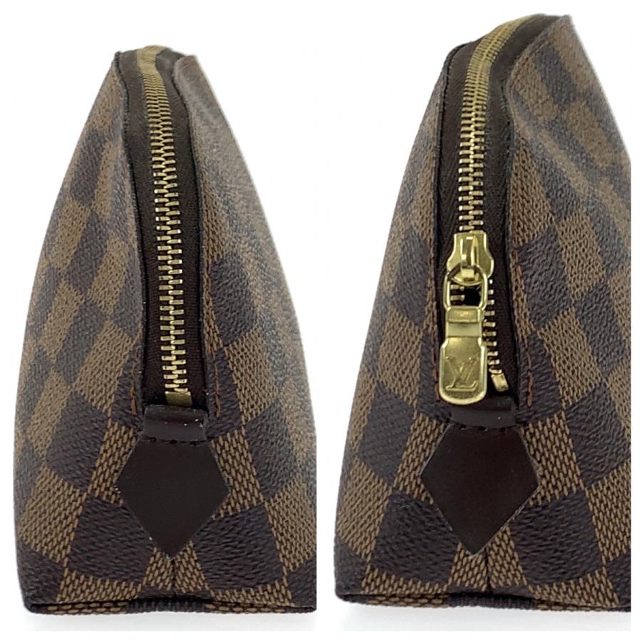 LOUIS VUITTON ルイヴィトン ダミエ ポシェット コスメティック ブラウン PVC メイクポーチ 化粧ポーチ レディース 404302 | LOUIS VUITTON | 03