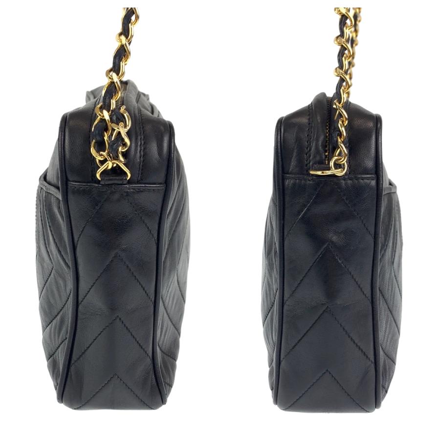 CHANEL シャネル ダイヤステッチ ココマーク フリンジ ブラック CHANEL シャネル ダイヤステッチ ココマーク フリンジ ブラック