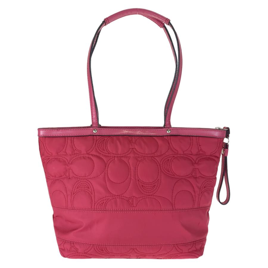 COACH（コーチ） 美品 シグネチャー ステッチ ストライプ ピンク