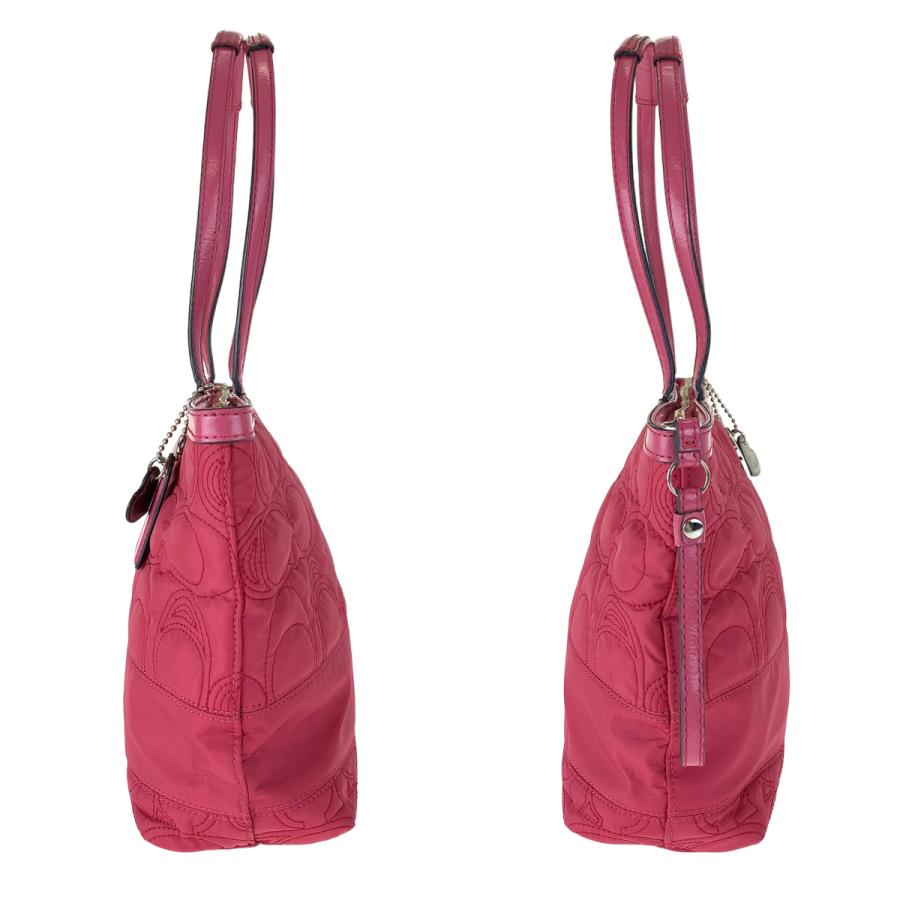 希少✨美品　COACH ピンク　シグネチャー　ワンショルダー　バック　コーチ COACH（コーチ） 美品 シグネチャー ステッチ ストライプ ピンク