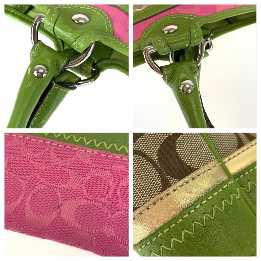 COACH（コーチ） シグネチャー ブリーカー ストライプ ブラウン 茶
