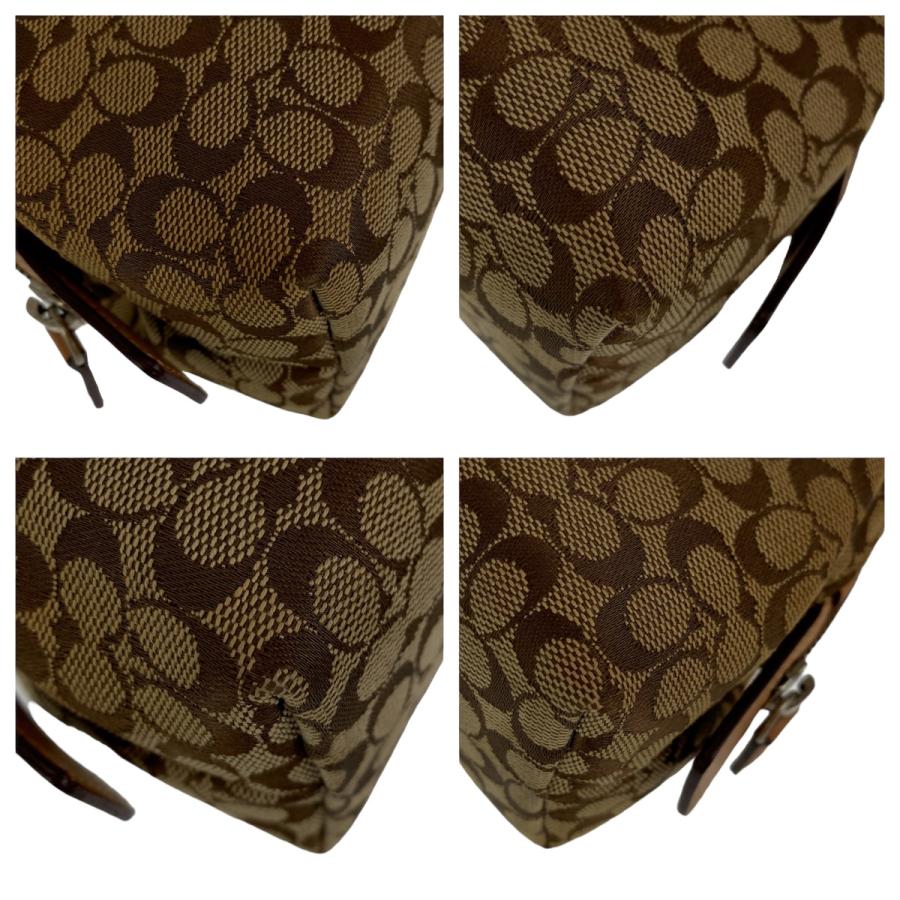 美品 COACH コーチ シグネチャー ベージュ ブラウン キャンバス ポーチ 小物入れ レディース 404431 | COACH | 03