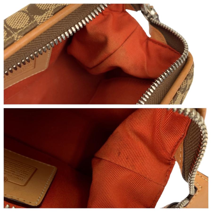 美品 COACH コーチ シグネチャー ベージュ ブラウン キャンバス ポーチ 小物入れ レディース 404431 | COACH | 04