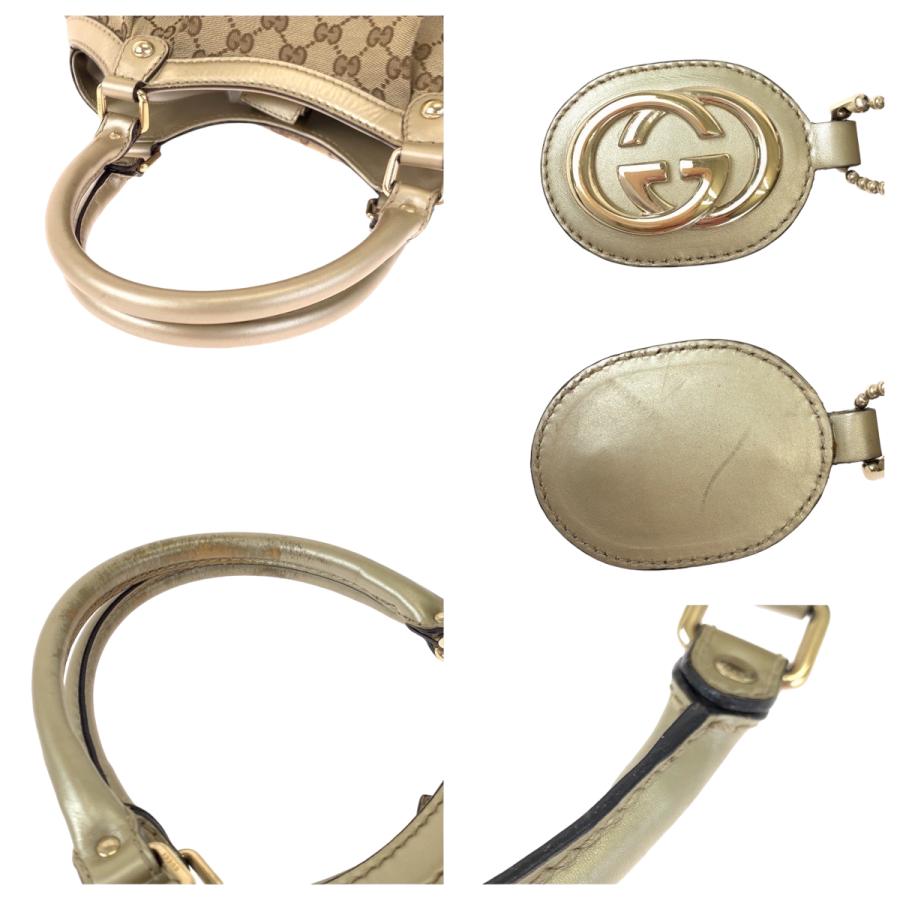 GUCCI（グッチ） 美品 スーキー ブラウン GGキャンバス/レザー 211944