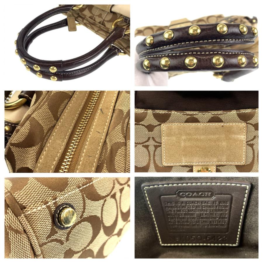 COACH（コーチ） シグネチャー ベージュ ブラウン 茶 キャンバス 6423