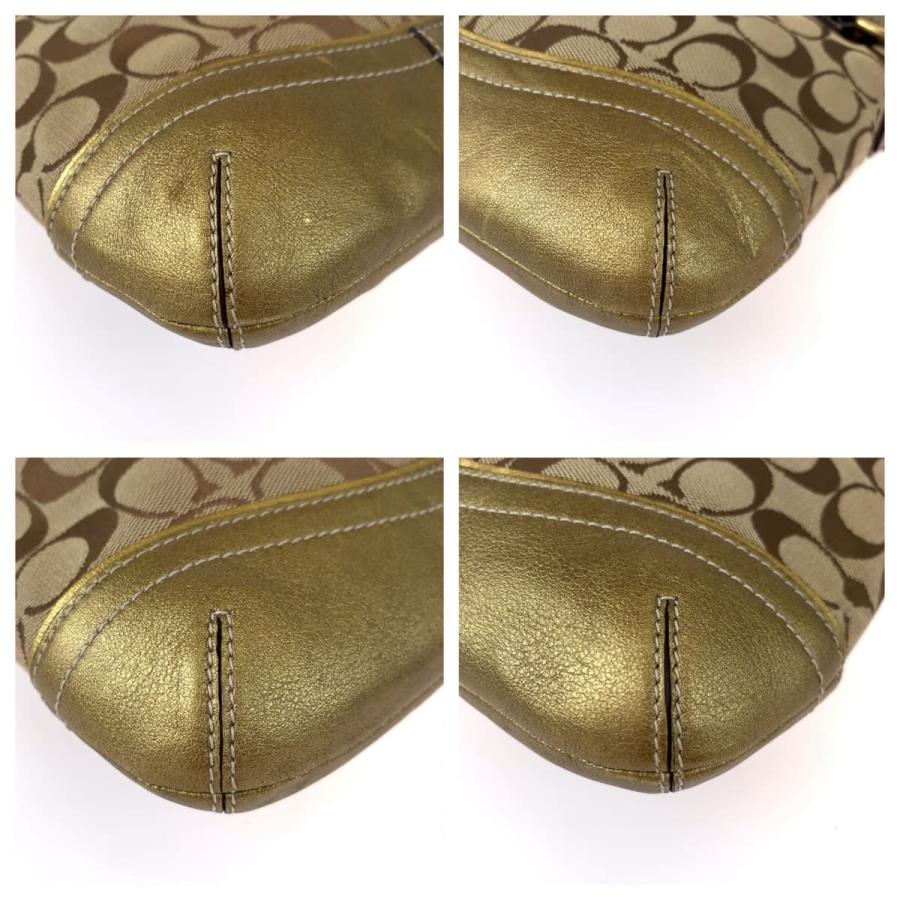 COACH コーチ シグネチャー ベージュ ゴールド キャンバス/レザー 7090 ショルダーバック ポシェット 斜め掛け可能 レディース 404698 | COACH | 02