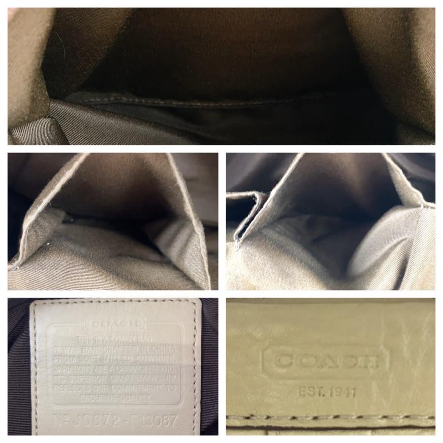 COACH（コーチ） ハンプトンズ ペブルド タッセル ベージュ レザー
