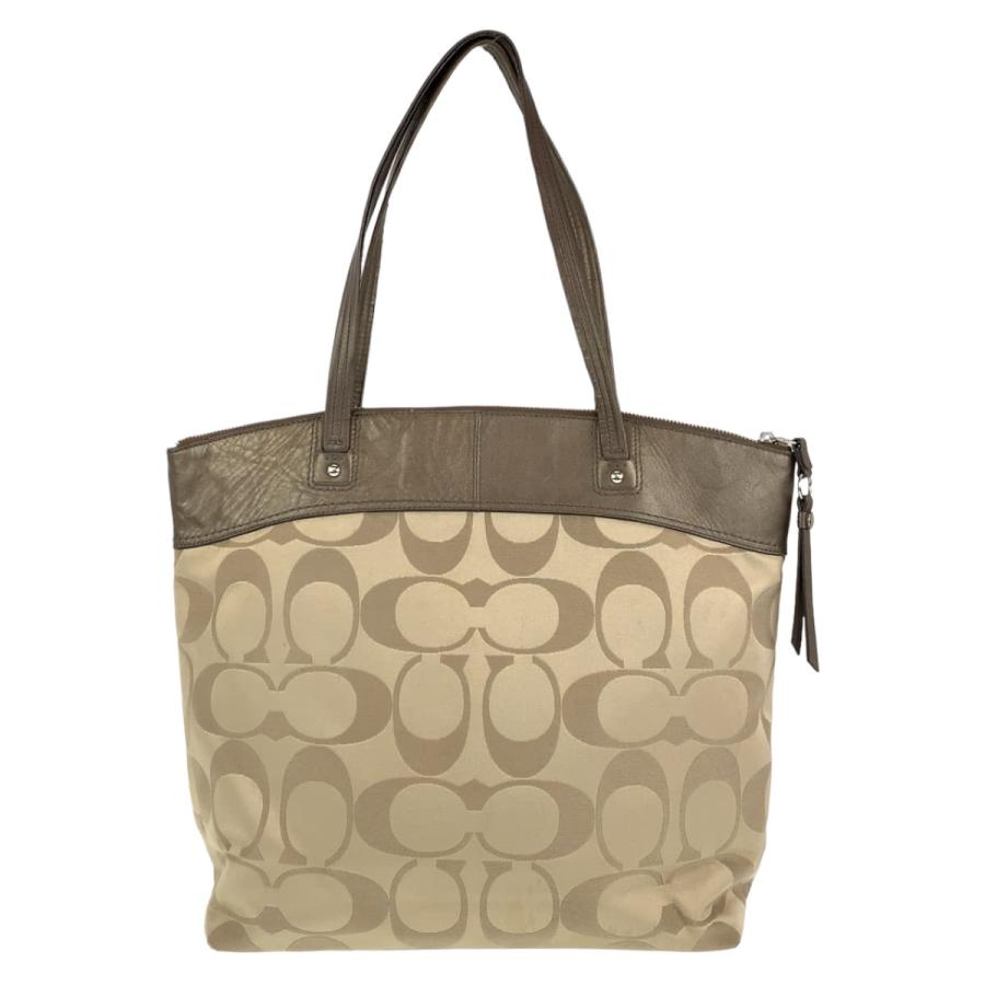 COACH（コーチ） シグネチャー ラウラ ベージュ ブラウン キャンバス