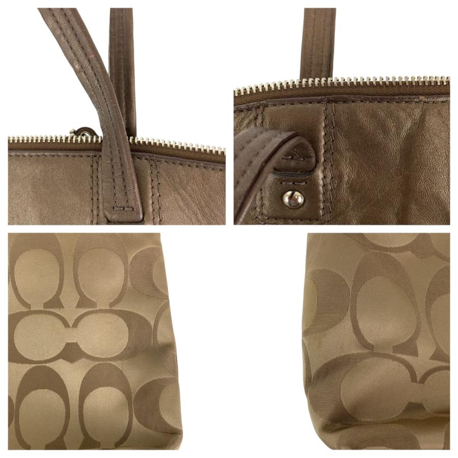 COACH（コーチ） シグネチャー ラウラ ベージュ ブラウン キャンバス
