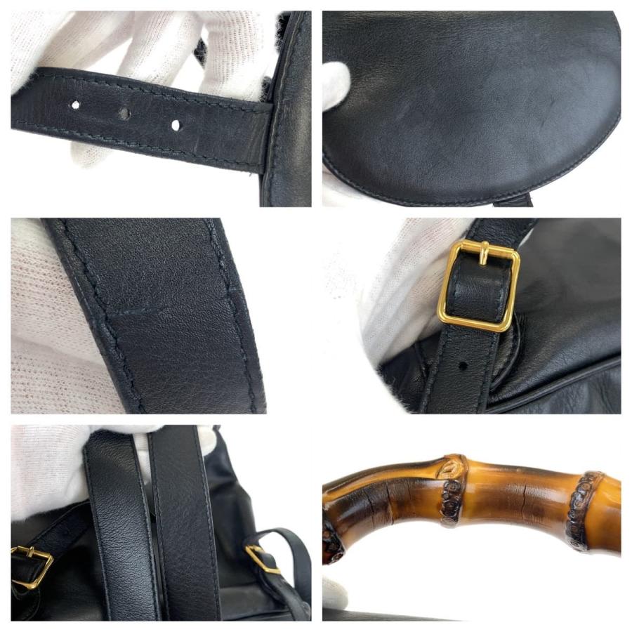 GUCCI（グッチ） 美品 ヴィンテージ バンブー ブラック 黒 レザー 003