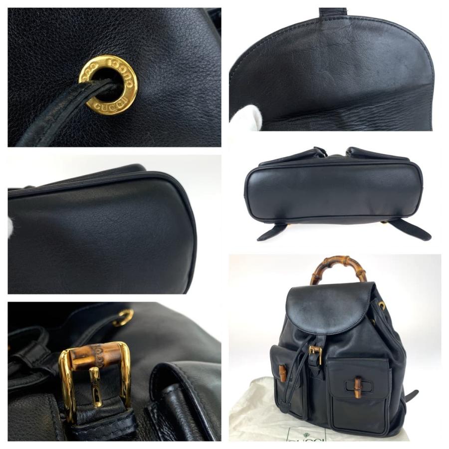 GUCCI（グッチ） 美品 ヴィンテージ バンブー ブラック 黒 レザー 003