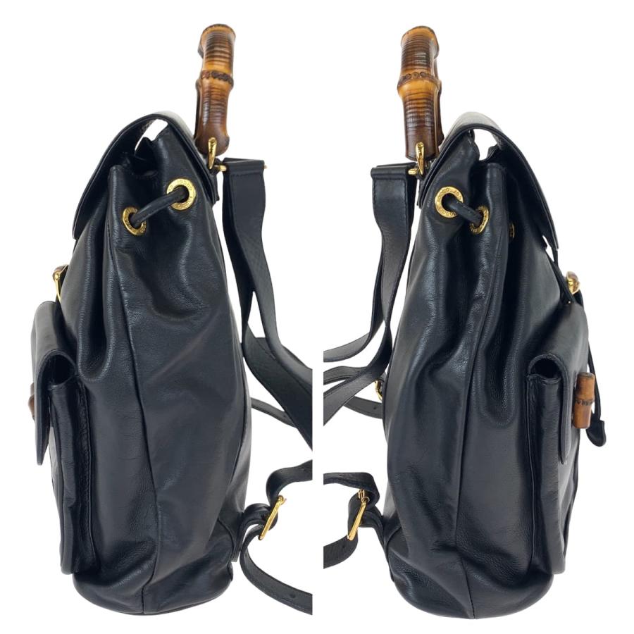 GUCCI（グッチ） 美品 ヴィンテージ バンブー ブラック 黒 レザー 003