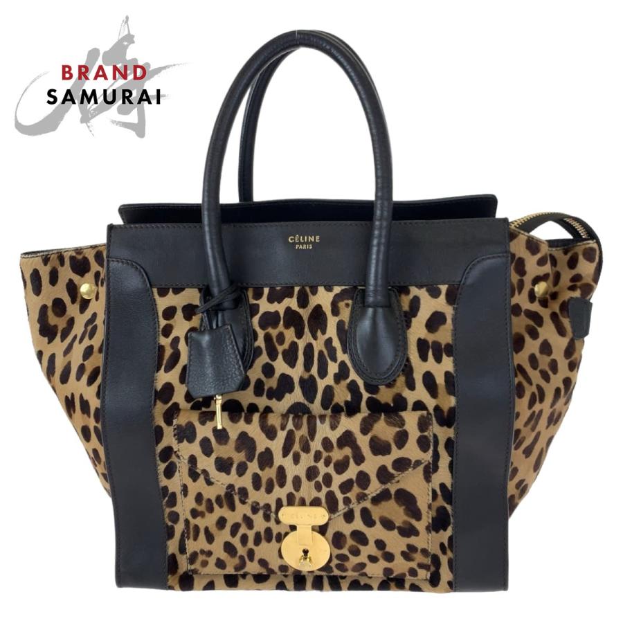 CELINE セリーヌ ラゲージ レオパード柄 ヒョウ柄 ブラウン
