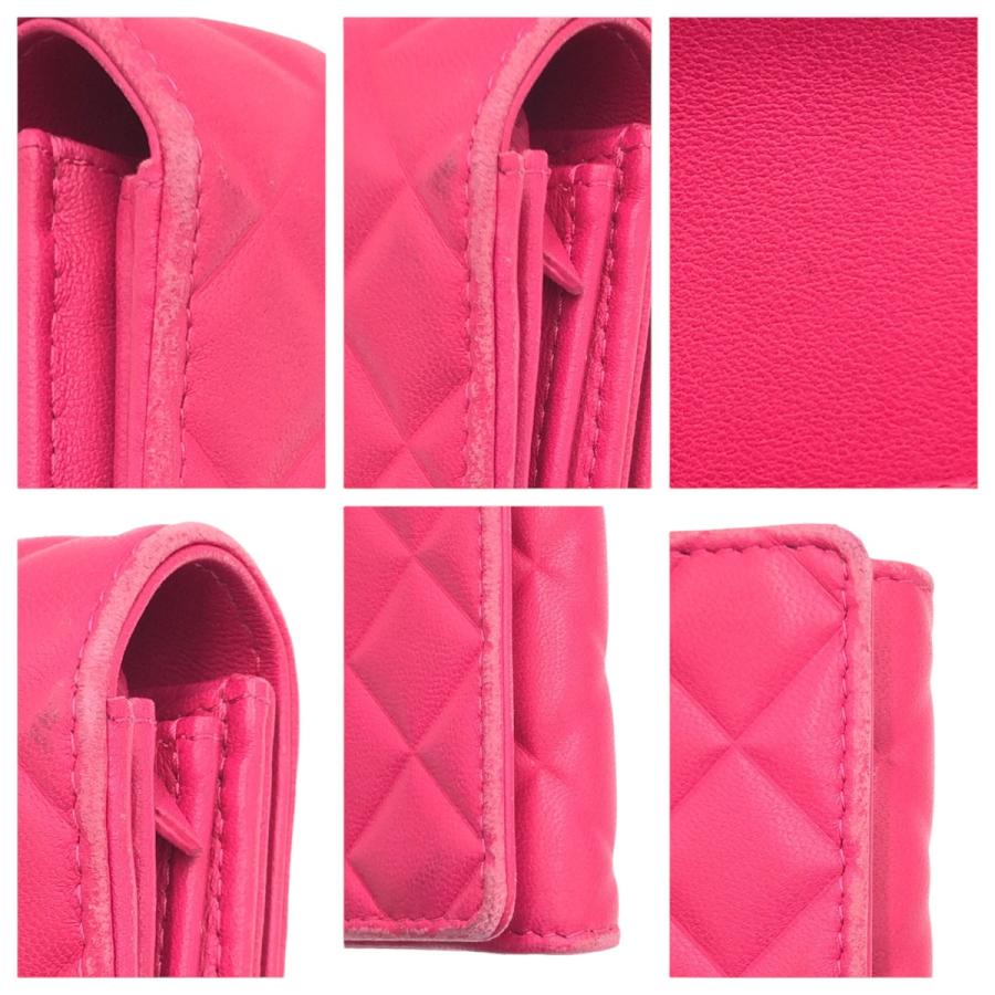 CHANEL（シャネル） 美品 マトラッセ ココマーク ピンク シルバー金具