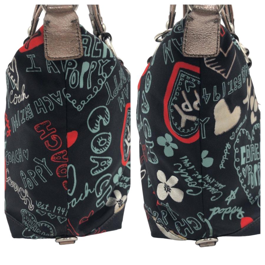 極美品✨コーチ キャンベル トートバッグ サテンキャンバス×レザー ソーホー COACH（コーチ） 美品 ポピー グラフィティ ラクシー サッチェル