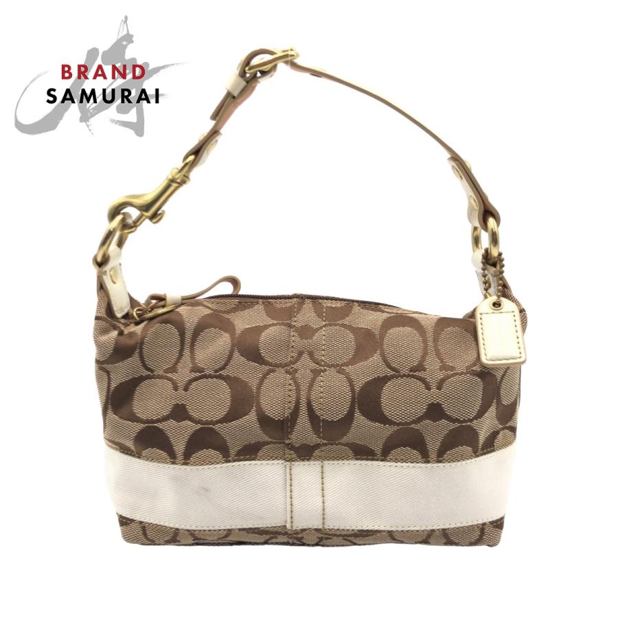 COACH（コーチ） 美品 シグネチャー ブラウン キャンバス 40024 