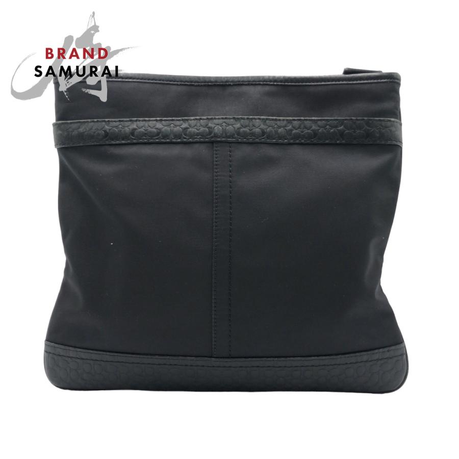 COACH（コーチ） シグネチャー ブラック 黒 シルバー金具 レザー