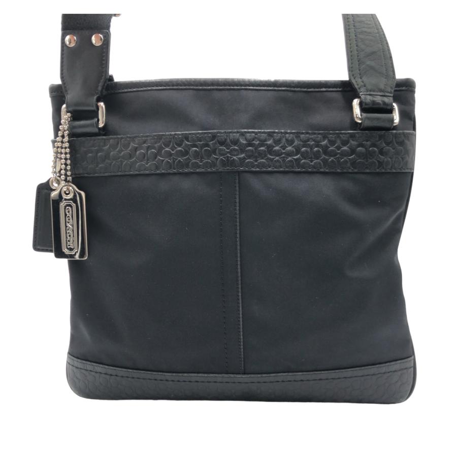 COACH（コーチ） シグネチャー ブラック 黒 シルバー金具 レザー