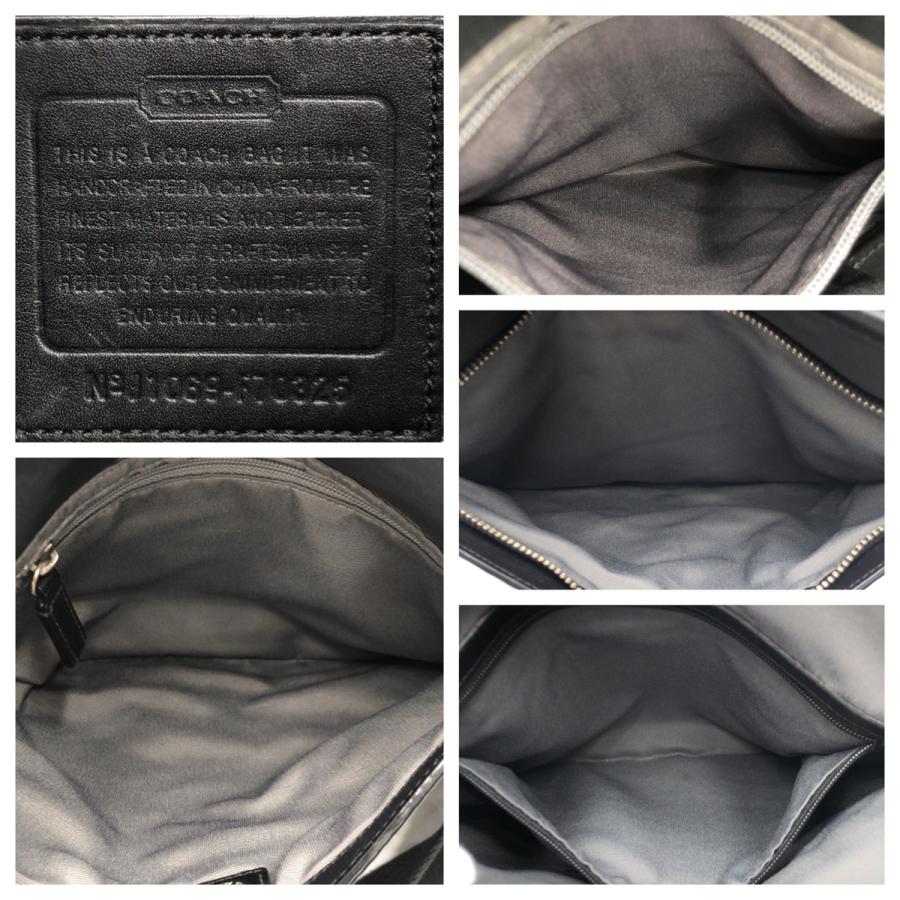 COACH（コーチ） シグネチャー ブラック 黒 シルバー金具 レザー