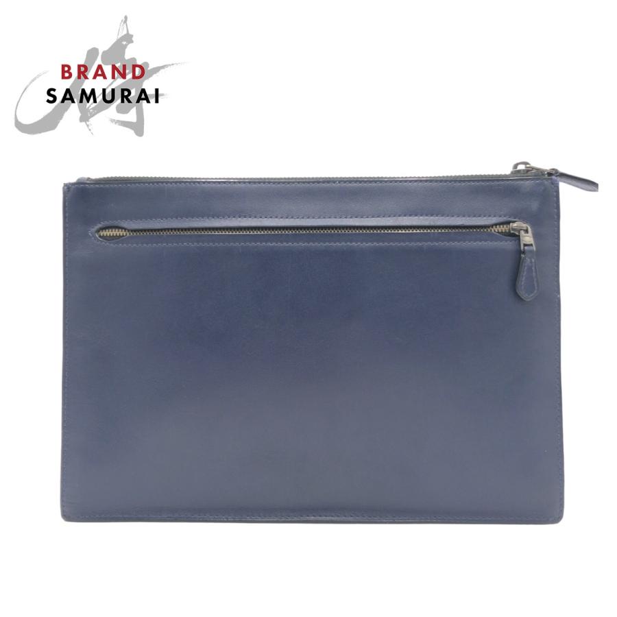 COACH（コーチ） ネイビー シルバー金具 レザー 38150 クラッチバッグ