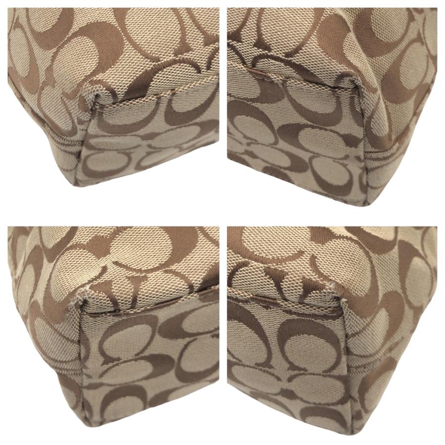 美品 COACH コーチ シグネチャー 型押し ブラウン ピンク ゴールド金具 キャンバス F25706 トートバッグ ハンドバッグ レディース 405047 | COACH | 02