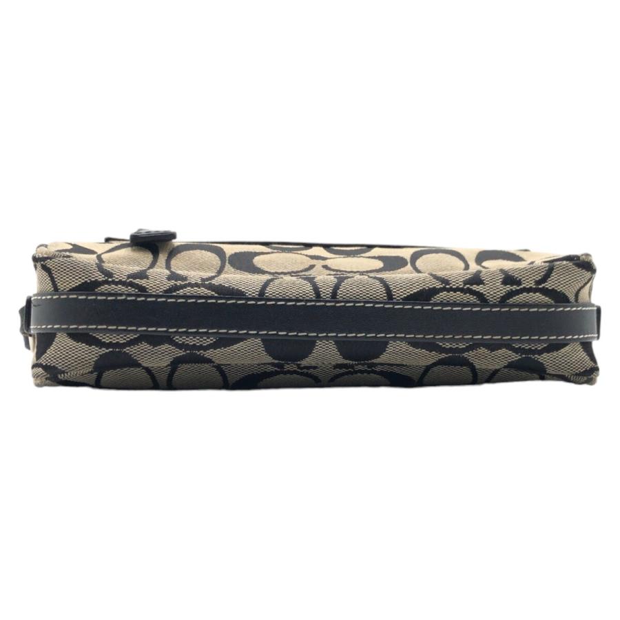 COACH 美品 コーチ シグネチャー ブラック シルバー金具 キャンバス 