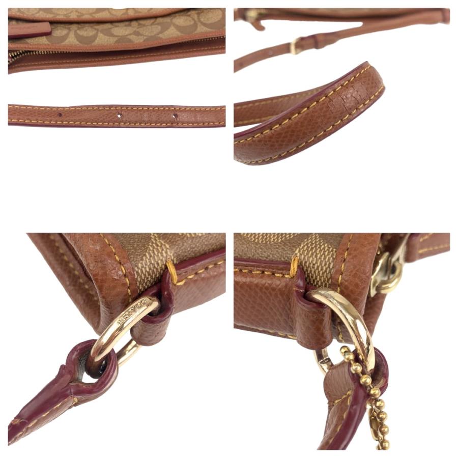 ☆超美品☆送料無料☆COACHコーチシグネチャーPVCショルダーバッグ☆ブラウン COACH（コーチ） F36658 シグネチャー PVC リバーシブル ショルダー