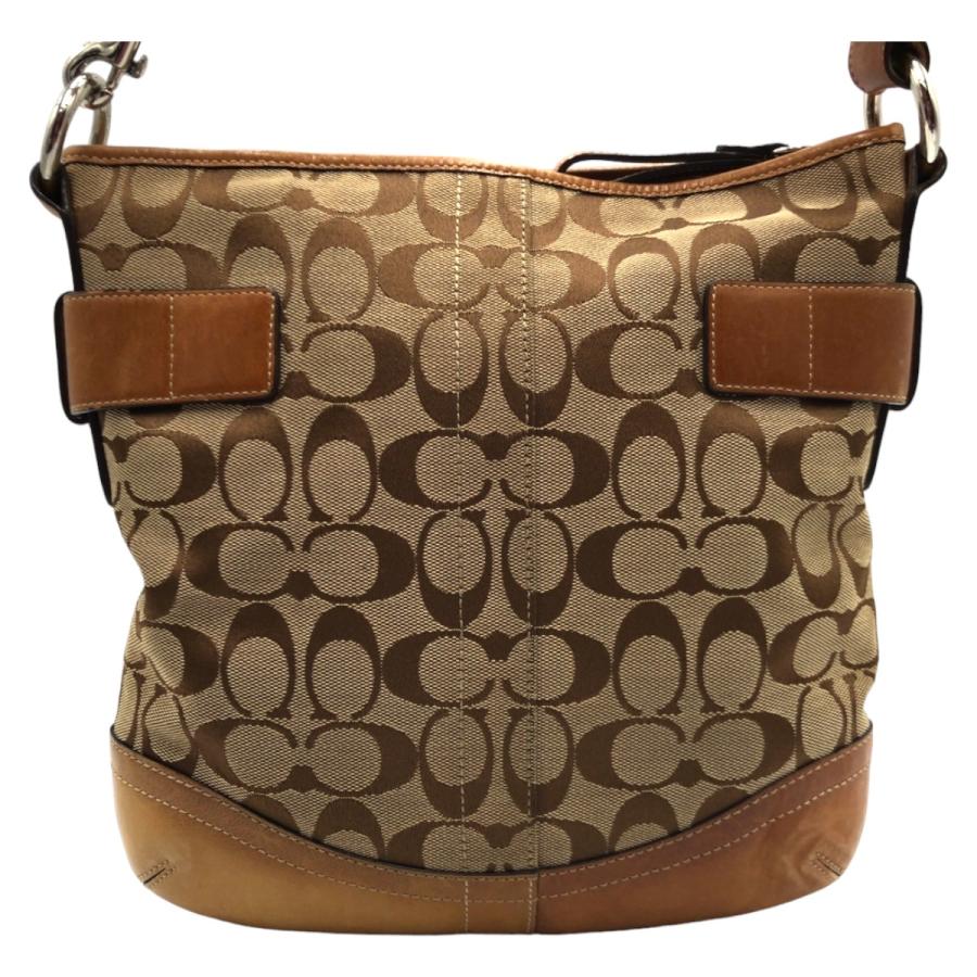 COACH（コーチ） シグネチャー ブラウン シルバー金具 キャンバス