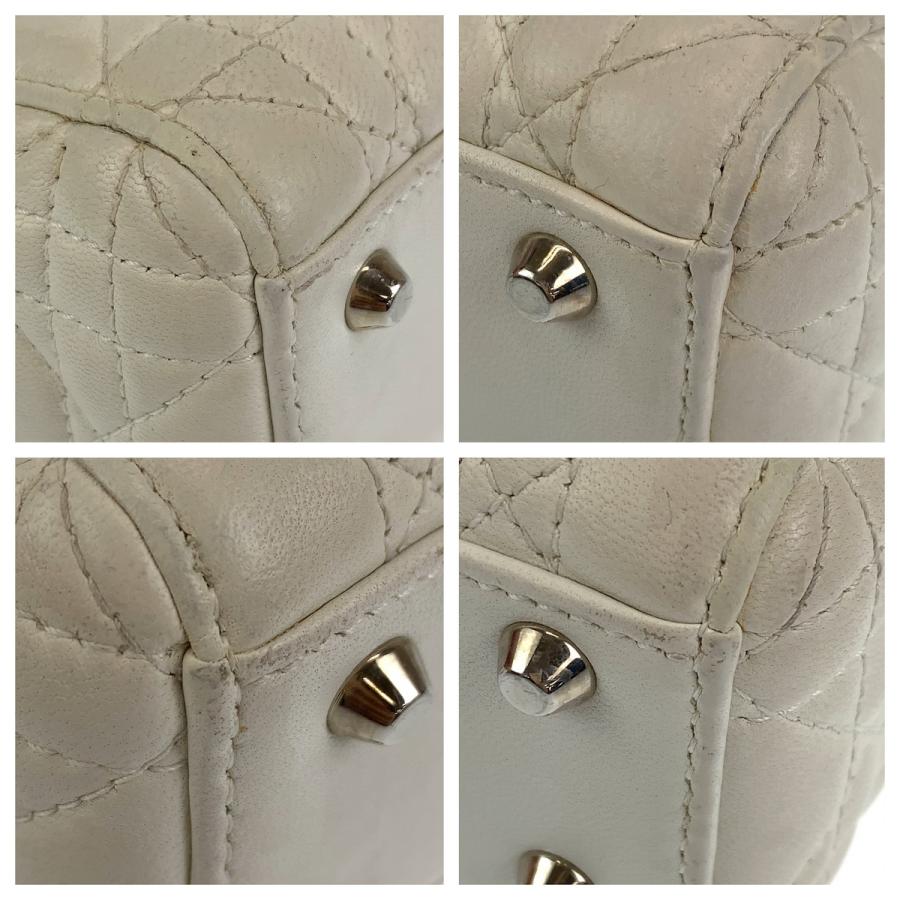 Dior ディオール レディディオール カナージュ ホワイト シルバー金具