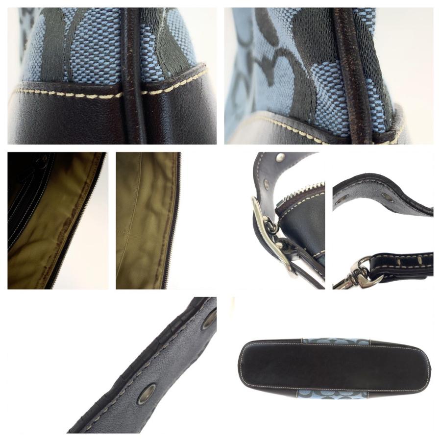 COACH コーチ シグネチャー スリムダッフル ブルー 青