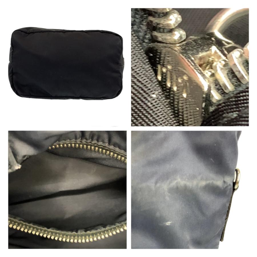 PRADA（プラダ） テスート 三角ロゴプレート リバーシブル ブラック